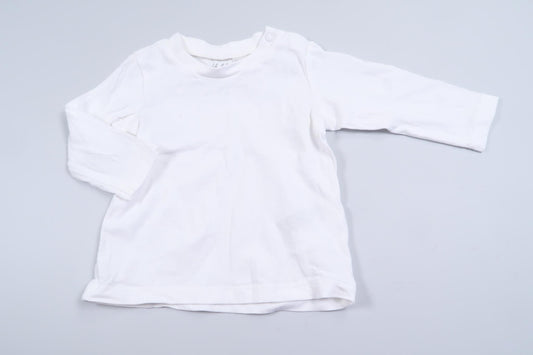 Hvid langærmet skjorte fra H&M i størrelse 62