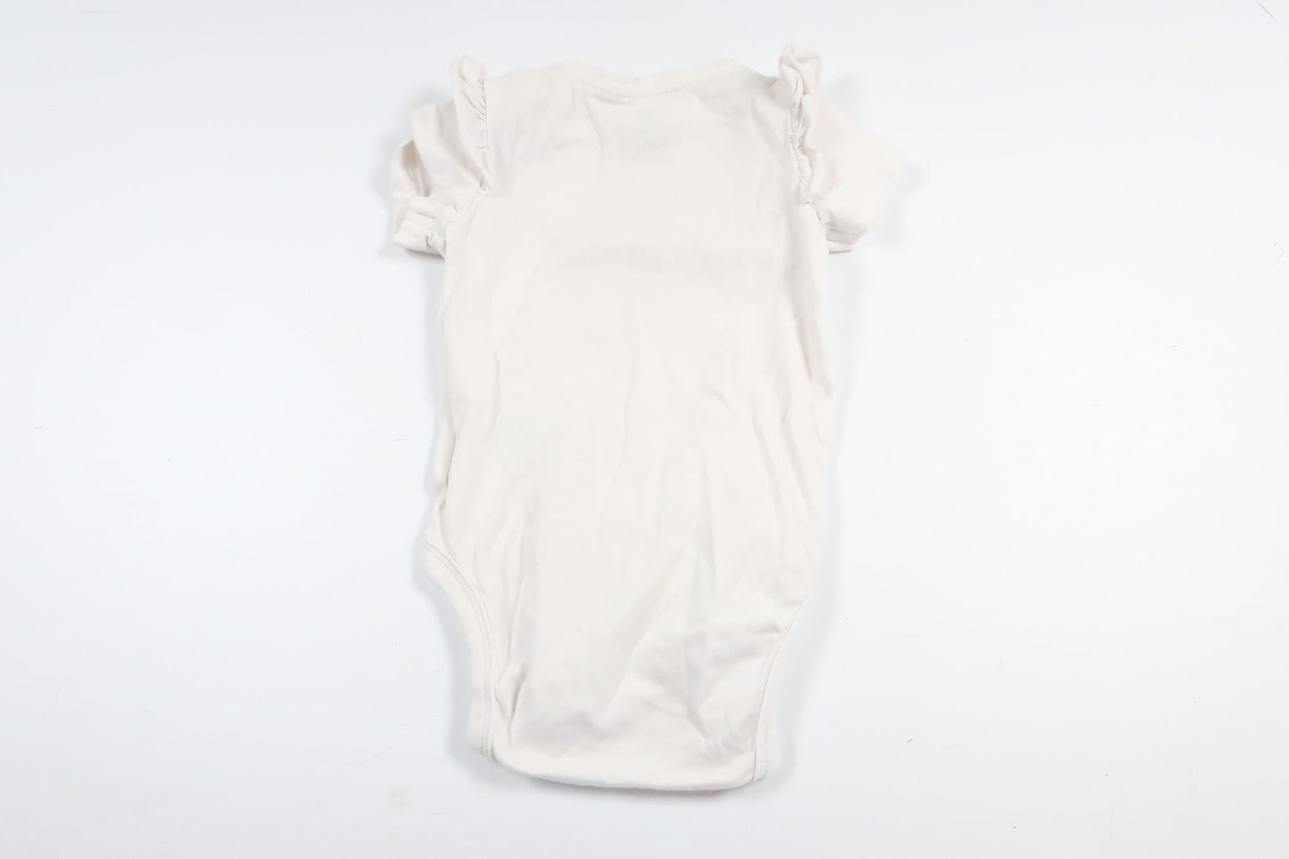 Hvid kortærmet bodysuit med kanin fra H&M i størrelse 56