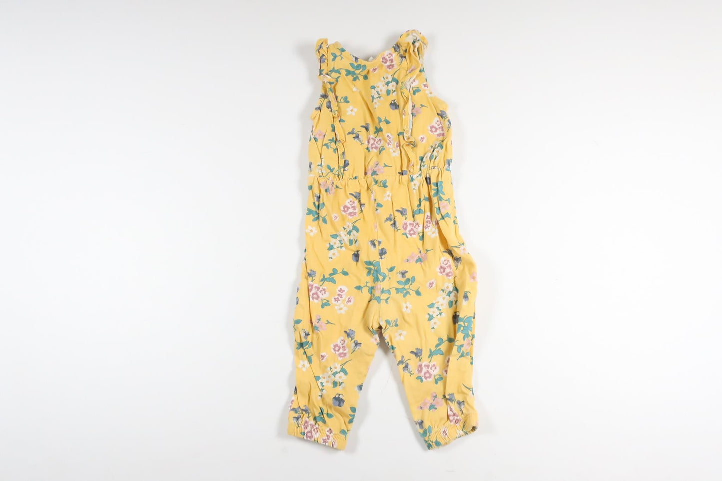 Gul blomsterjumpsuit fra Lindex i størrelse 62