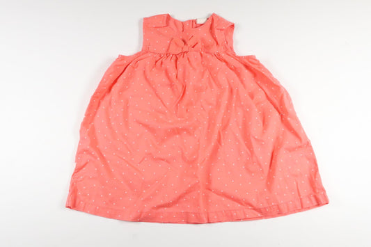 Neonrosa kjole med polkaprikker fra H&M i størrelse 80