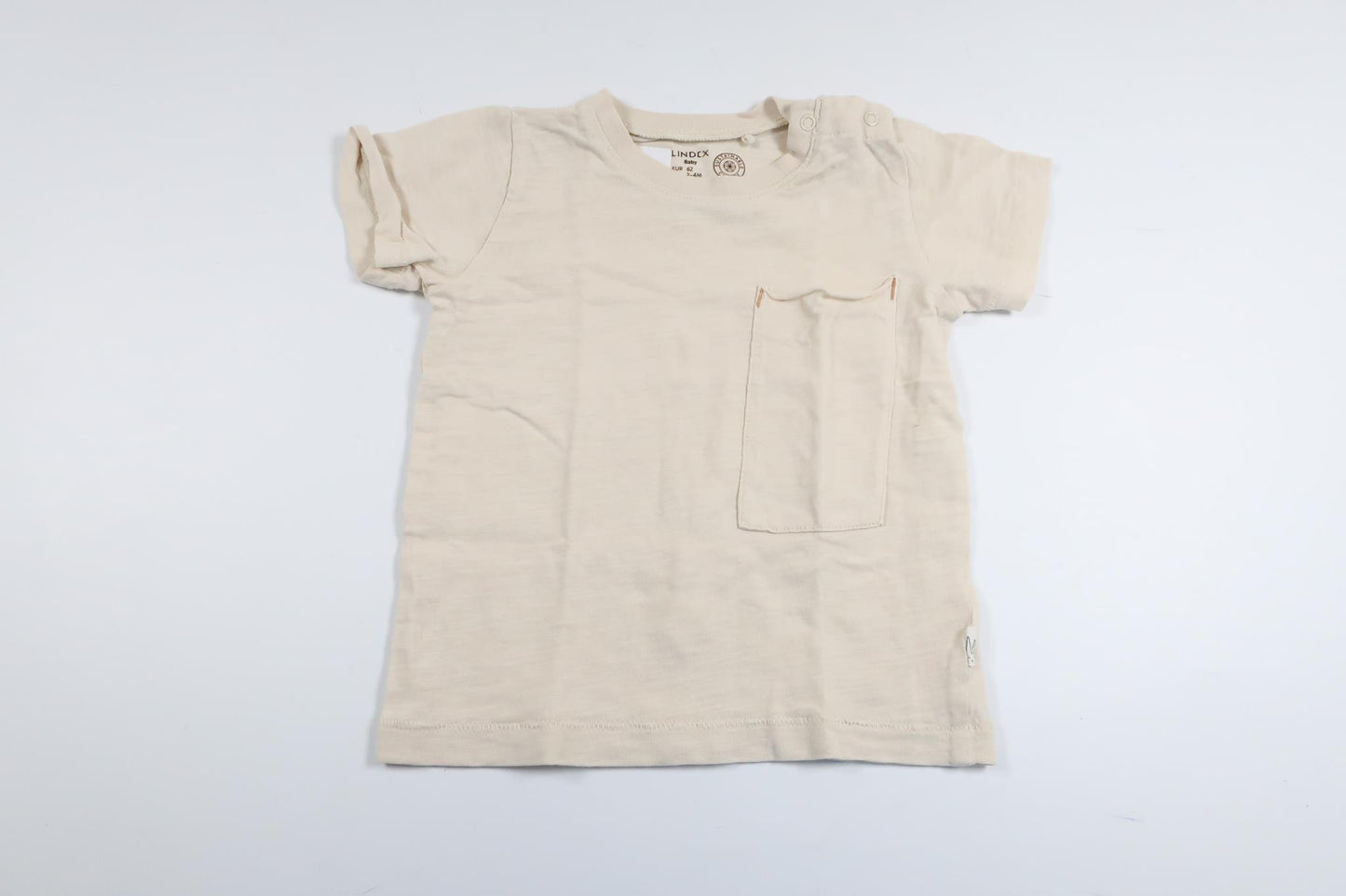 T-shirt fra Lindex - Størrelse 62 - Off-white