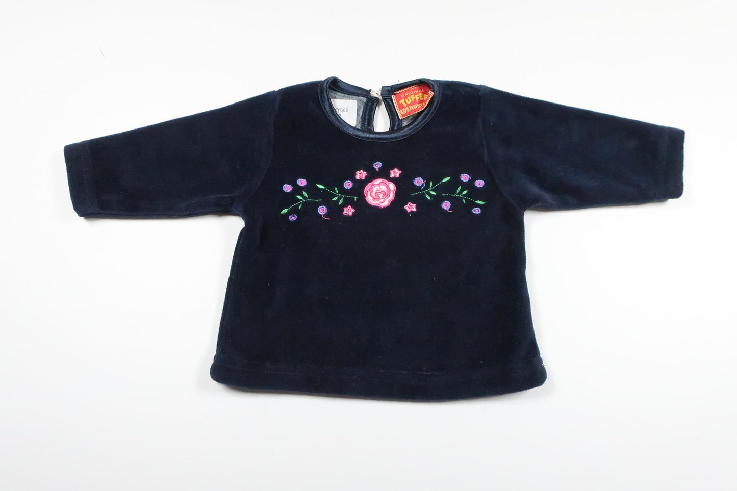 Veloursweater fra Tuffer - Størrelse 56 - Marineblå