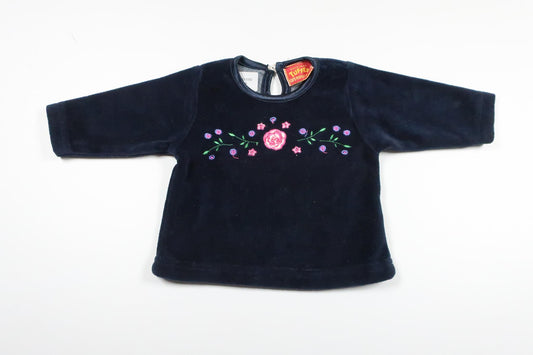 Veloursweater fra Tuffer - Størrelse 56 - Marineblå