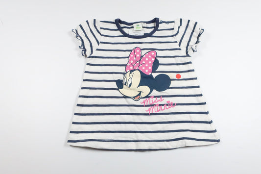 Tunika med Minnie fra Disney - Størrelse 74 - Hvid