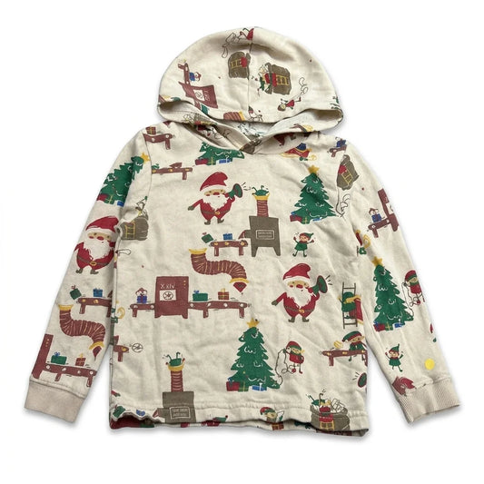 Mønstret sweatshirt fra H&M - Størrelse 98/104 - Beige