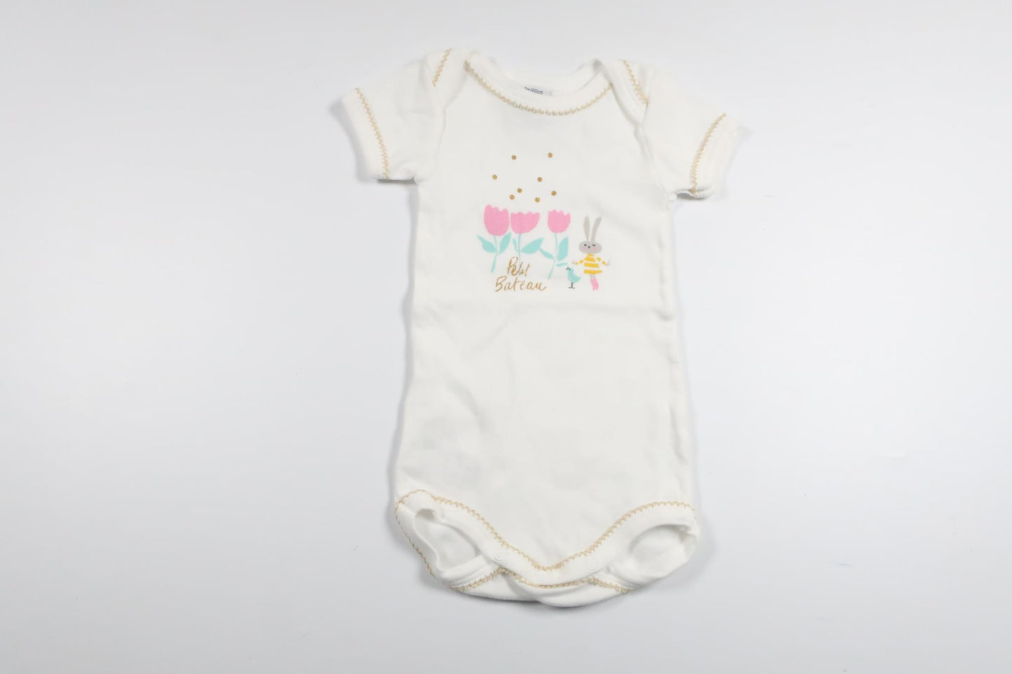 Bodysuit fra Petit Bateau - Størrelse 56/62 - Hvid