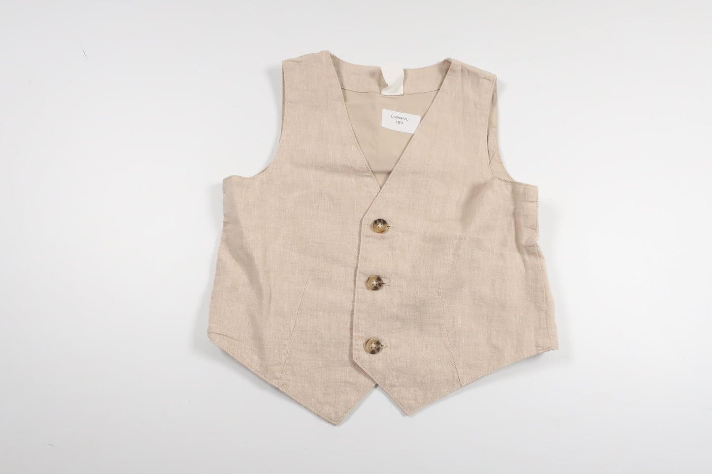 Hørmix vest fra H&M - Størrelse 80 - Beige