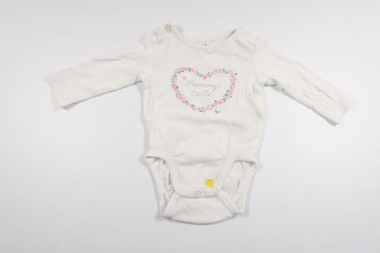 Bodysuit fra H&M - Størrelse 56 - Hvid