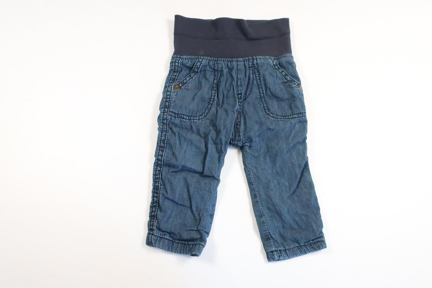 Letforede bukser fra Newbie - Størrelse 62 - Denim
