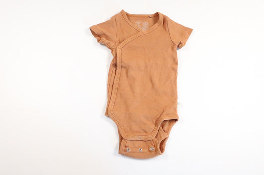 Ribbet slå-om-body fra Lindex - Størrelse 62 - Brun