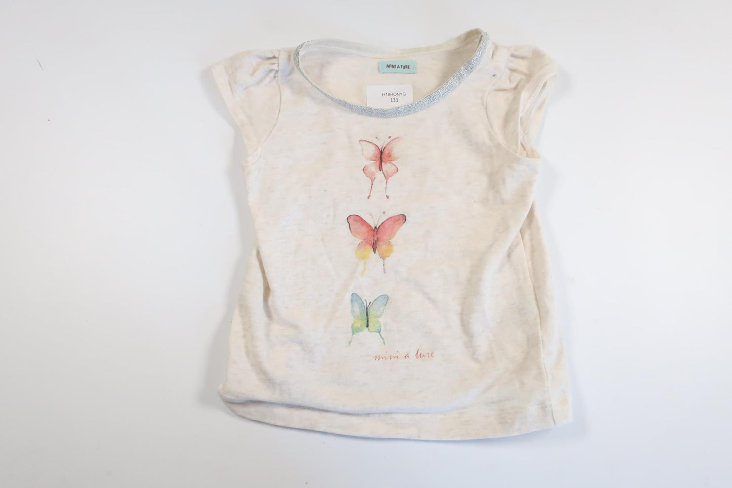 T-shirt fra Mini A Ture - Størrelse 74 - Beige