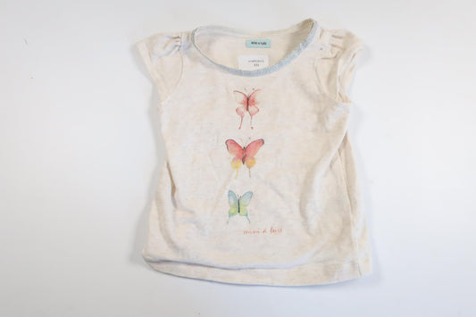 T-shirt fra Mini A Ture - Størrelse 74 - Beige