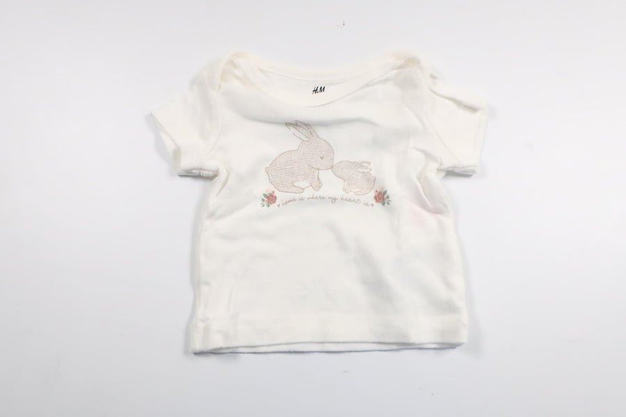 T-shirt fra H&M - Størrelse 44 - Hvid