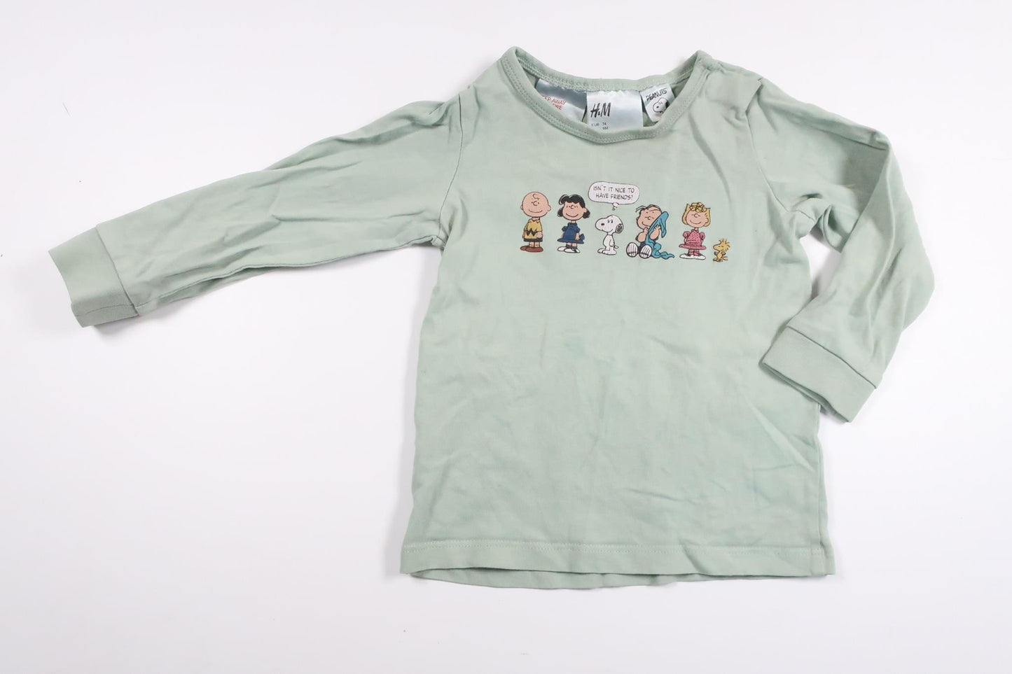 Todelt pyjamas fra H&M - Størrelse 68/74 - Grøn