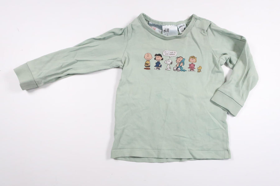 Todelt pyjamas fra H&M - Størrelse 68/74 - Grøn