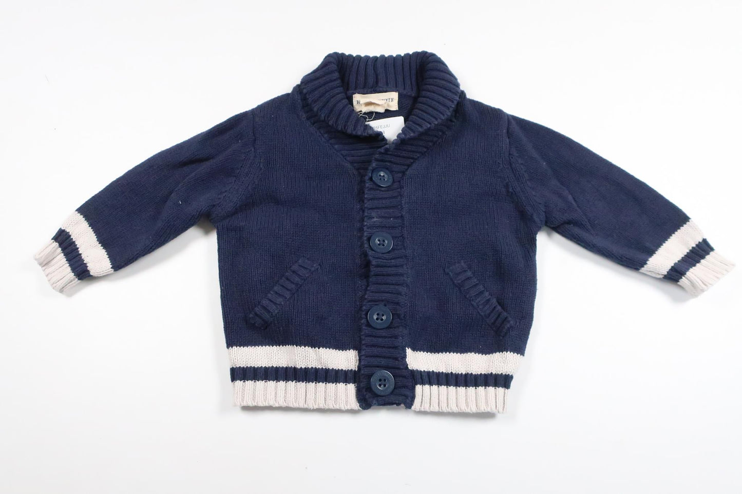 Strikket cardigan fra Holly & Whyte - Størrelse 62 - Marineblå
