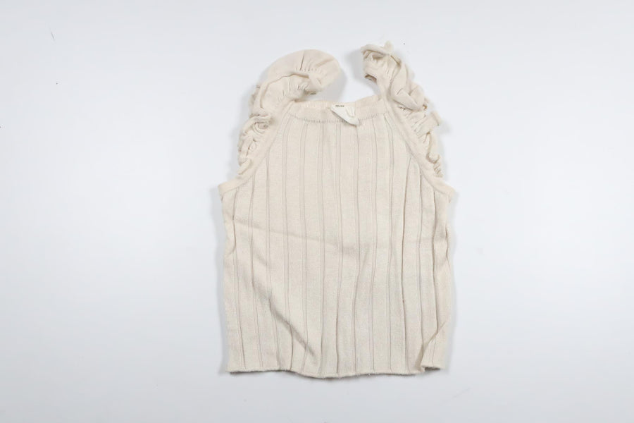 Strikket tanktop fra H&M - Størrelse 68/74 - Off-white
