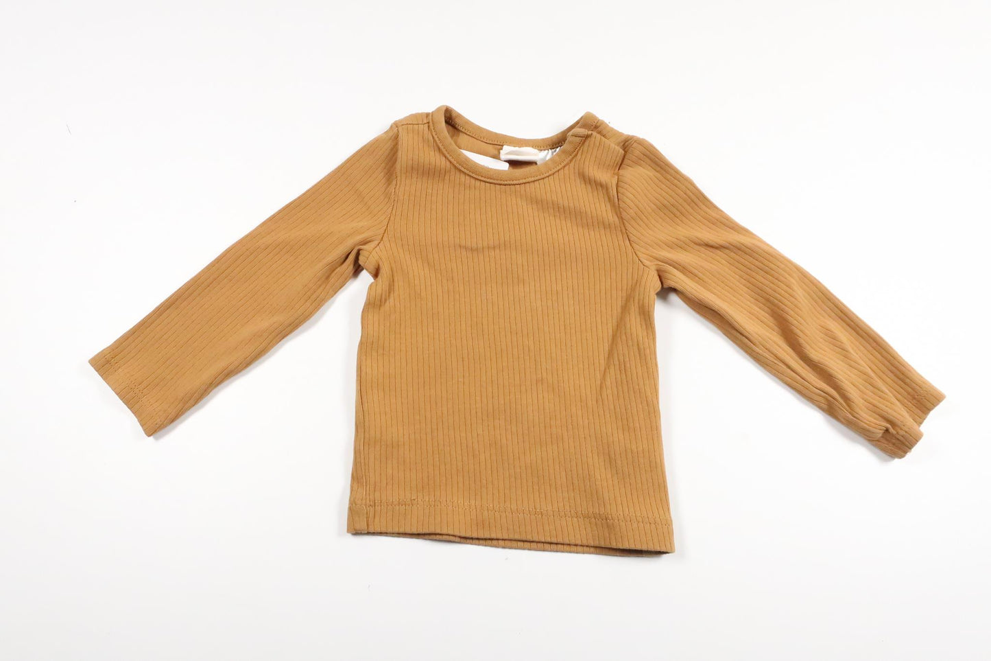 Ribstrikket sweater fra H&M - Størrelse 62 - Brun