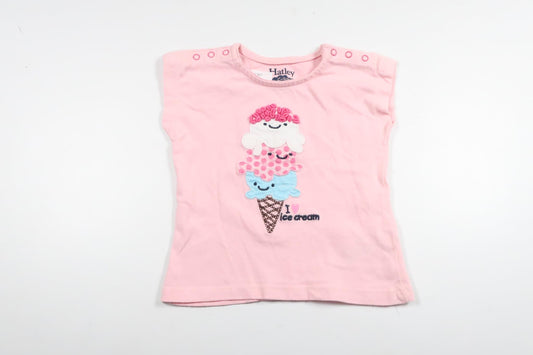 T-shirt fra Hatley - Størrelse 68/74 - Lyserød