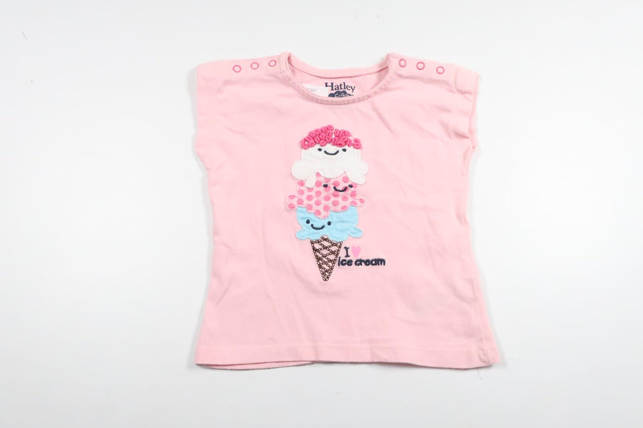 T-shirt fra Hatley - Størrelse 68/74 - Lyserød