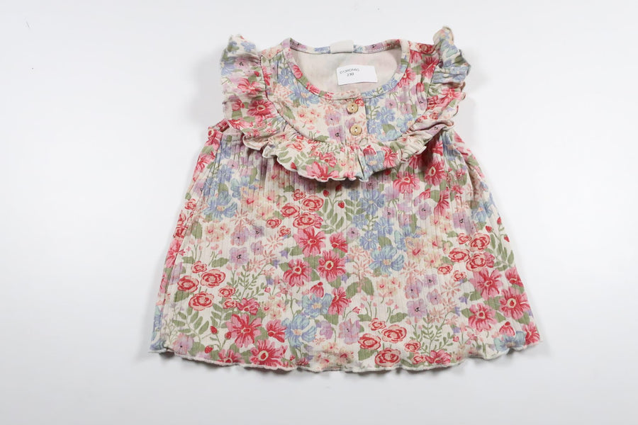 Ribbet tanktop fra H&M - Størrelse 68 - Multifarvet