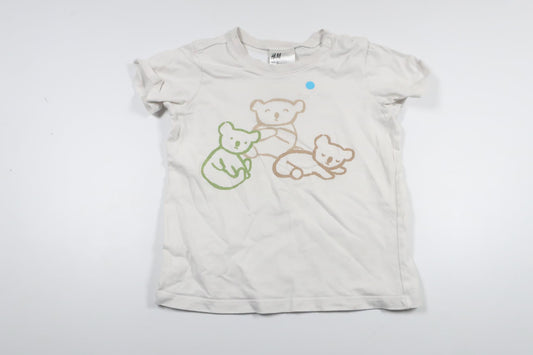 Pyjamastop fra H&M - Størrelse 92 - Hvid