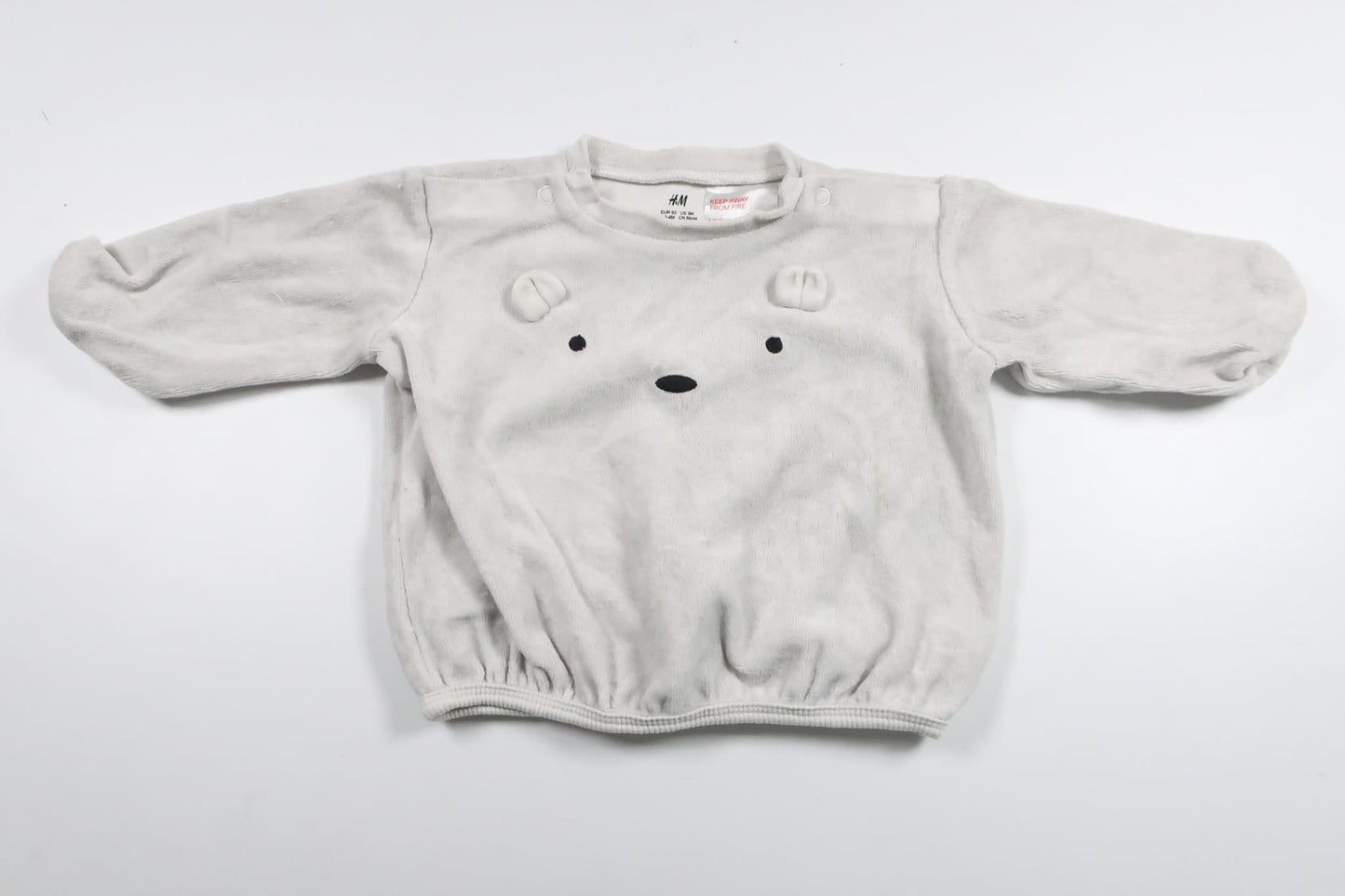 Fleecetrøje fra H&M - Størrelse 62 - Grå