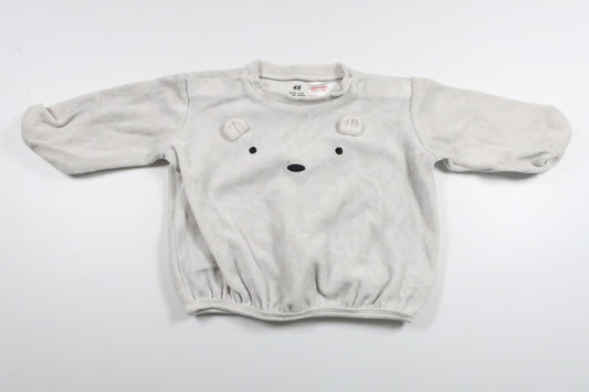 Fleecetrøje fra H&M - Størrelse 62 - Grå