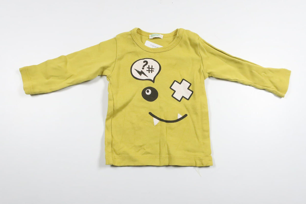 Sweater fra United Colors of Benetton - Størrelse 56 - Grøn/Gul