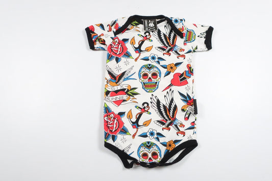 Bodysuit fra Six Bunnies - Størrelse 56/62 - Hvid