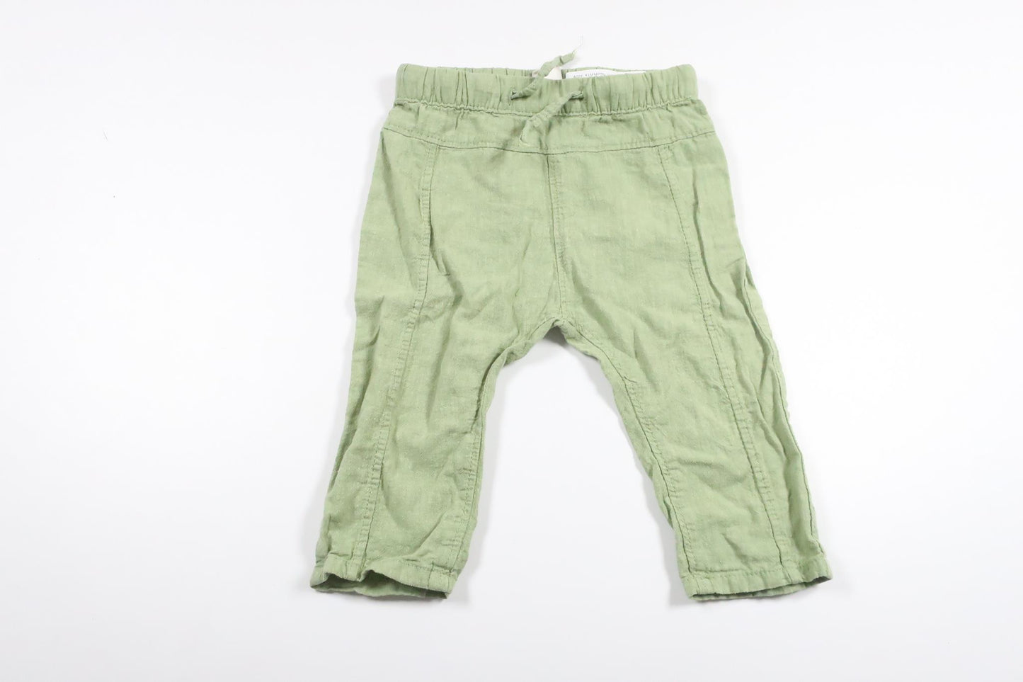 Bukser i hørmix fra H&M - Størrelse 68/74 - Grøn
