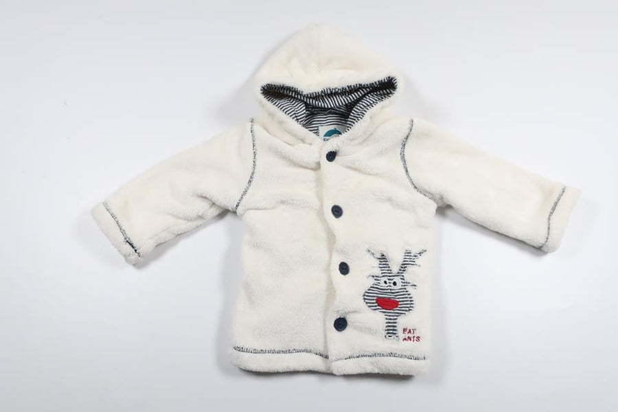 Hættejakke fra Unknown - Størrelse 74 - Hvid