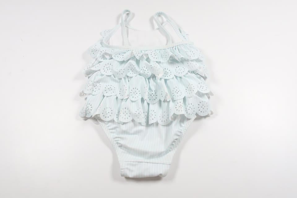 Badedragt med flæse fra Baby GAP - Størrelse 80/86 - Blå