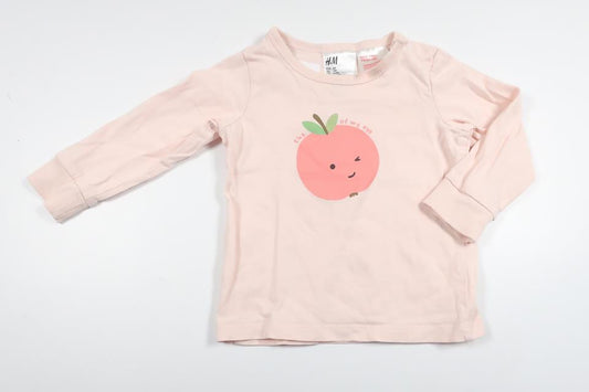 Pyjamastop fra H&M - Størrelse 68 - Lyserød