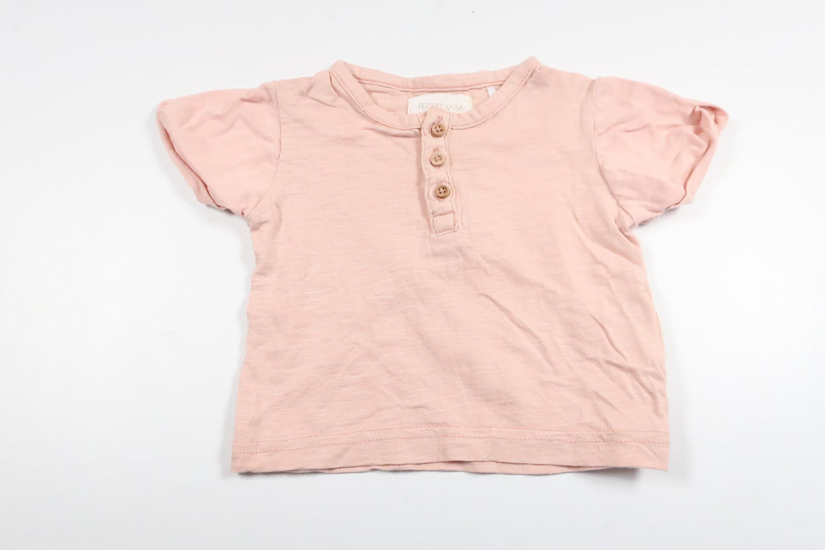 T-shirt fra Petter & Kajsa - Størrelse 50/56 - Lyserød