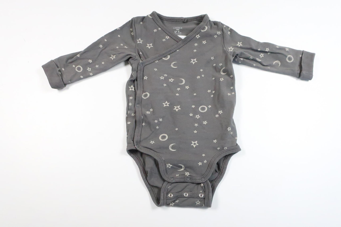 Wrap-body fra Lindex - Størrelse 62 - Grå