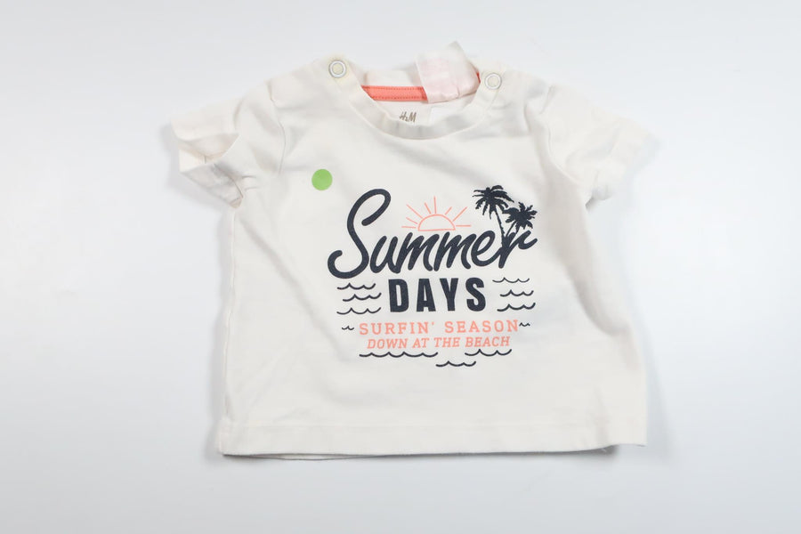 T-shirt fra H&M - Størrelse 50 - Hvid