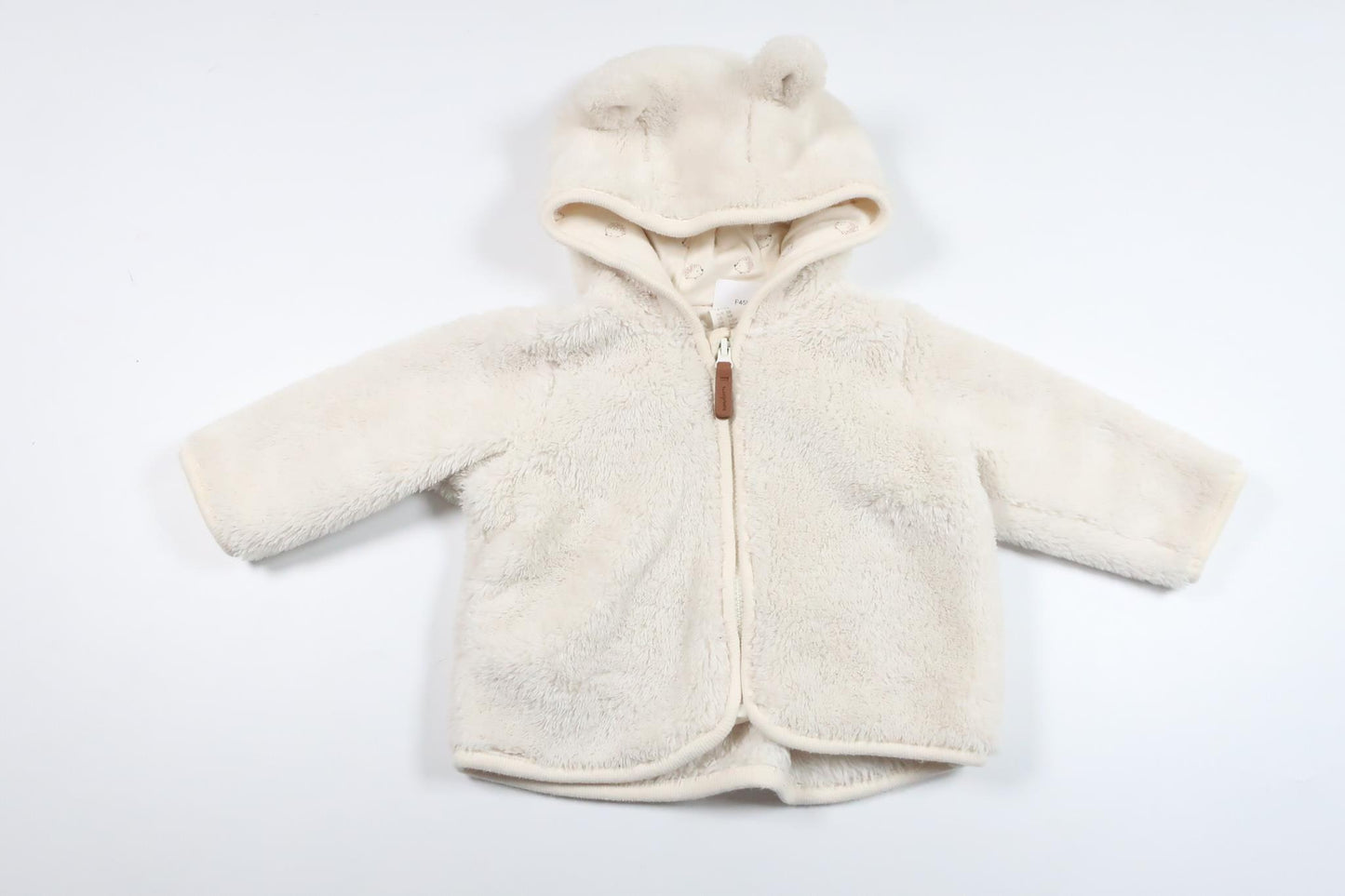 Fleece-hættetrøje fra H&M - Størrelse 56 - Hvid