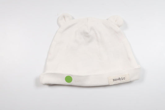 Hue med ører fra Newbie - Størrelse 36/38 - Hvid