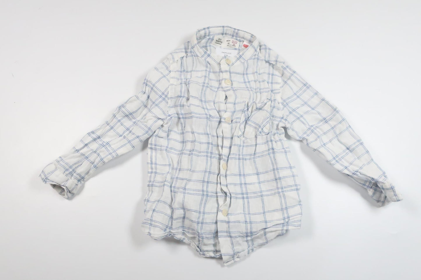 Skjorte i 100% hør fra Zara - Størrelse 86 - Hvid