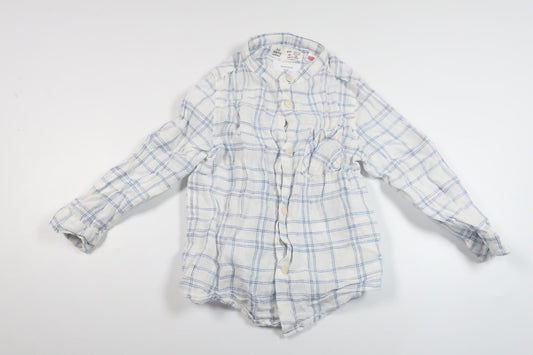 Skjorte i 100% hør fra Zara - Størrelse 86 - Hvid