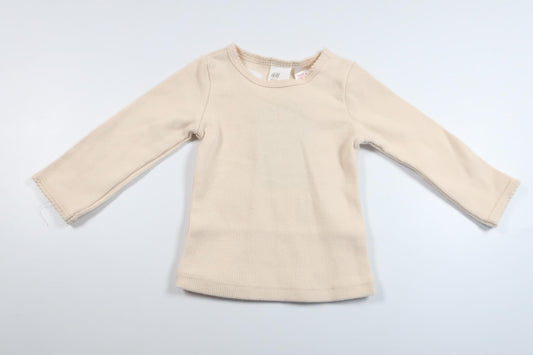Ribstrikket sweater fra H&M - Størrelse 56 - Off-white