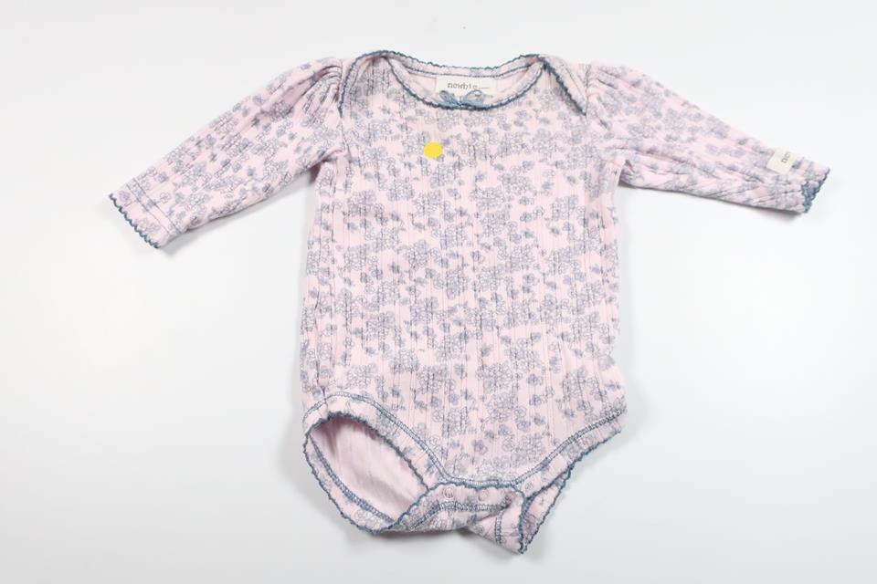 Blomsterbody fra Newbie - Størrelse 56 - Lyserød