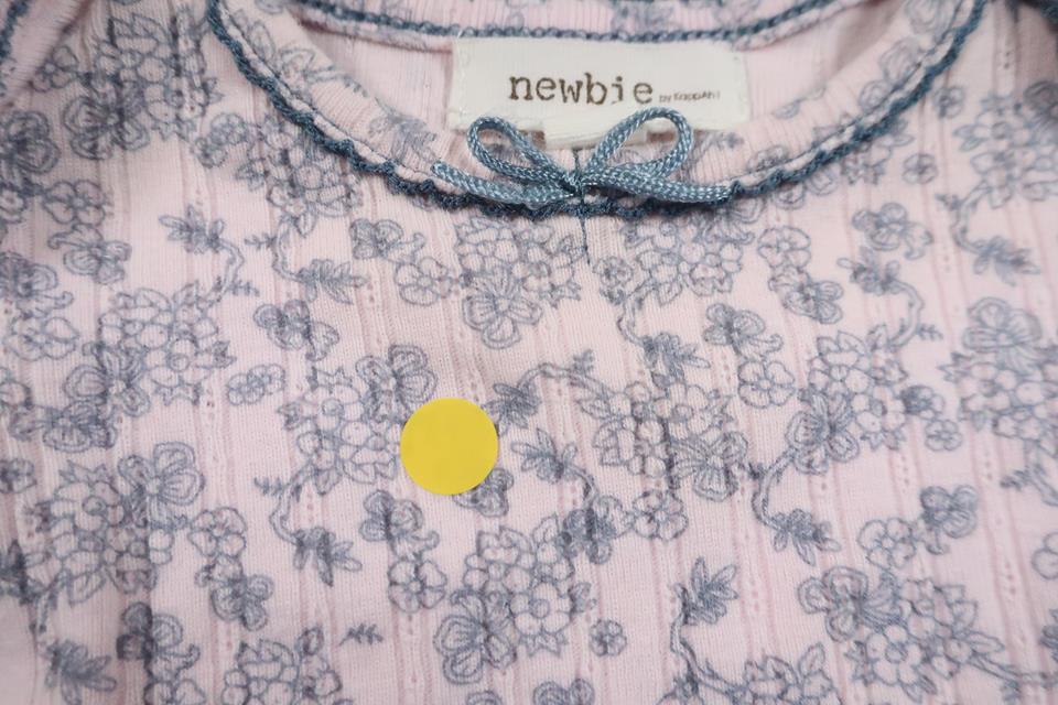 Blomsterbody fra Newbie - Størrelse 56 - Lyserød