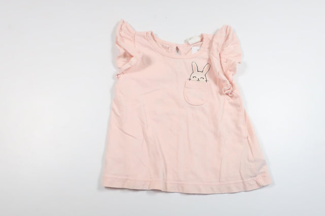 Tunika med kanin fra H&M - Størrelse 74 - Lyserød
