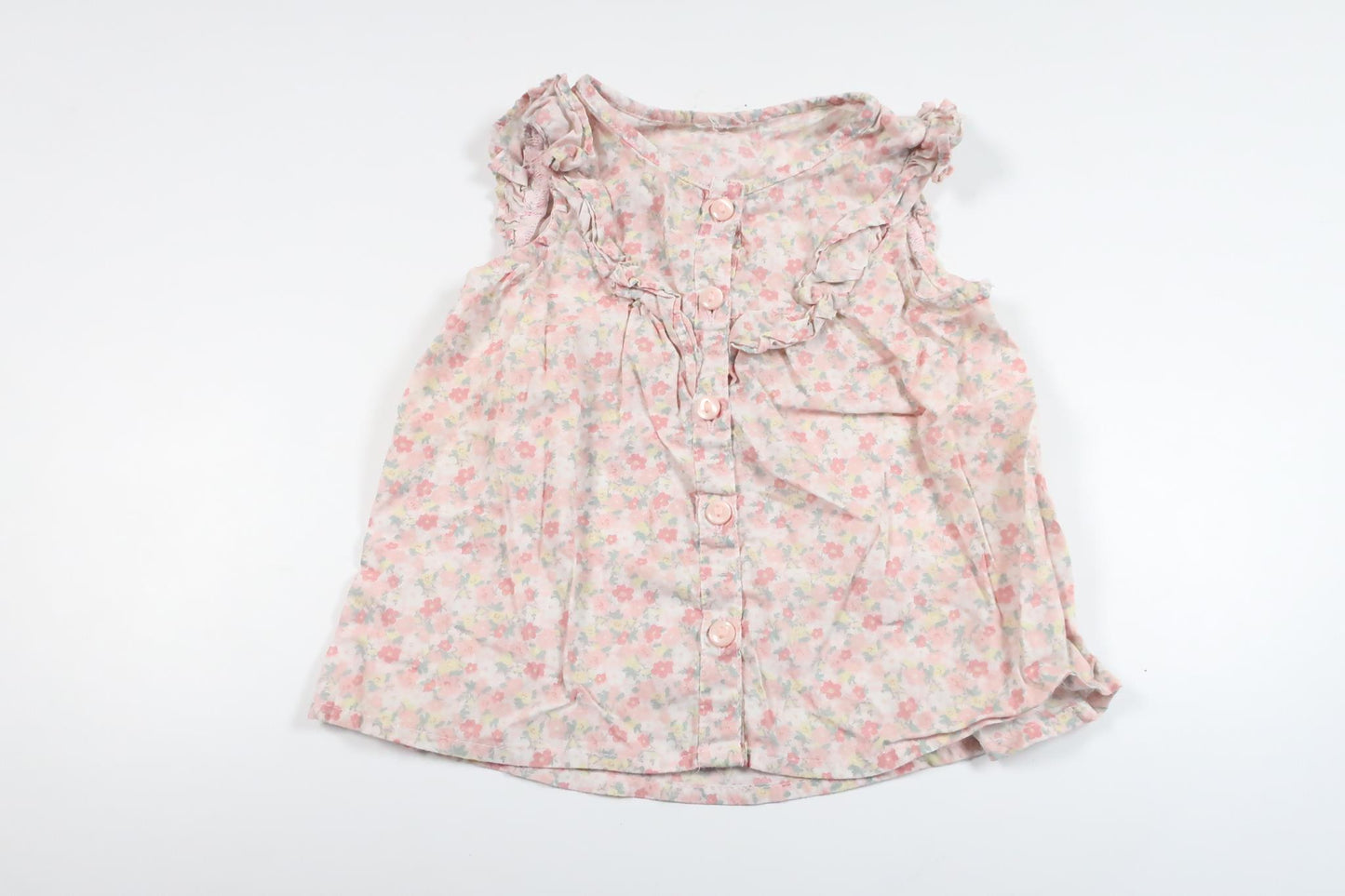 Blomstertunika fra H&M - Størrelse 74 - Lyserød