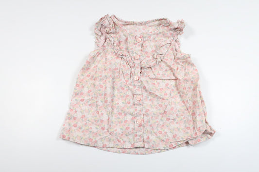 Blomstertunika fra H&M - Størrelse 74 - Lyserød