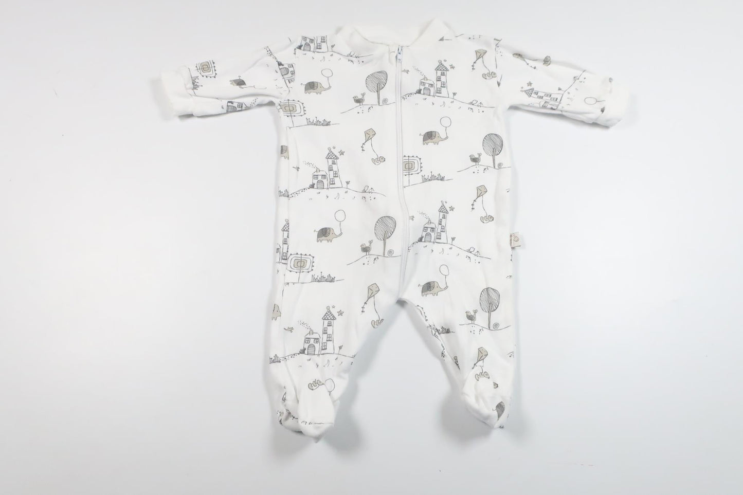 Pyjamas fra Basic U - Størrelse 50 - Hvid