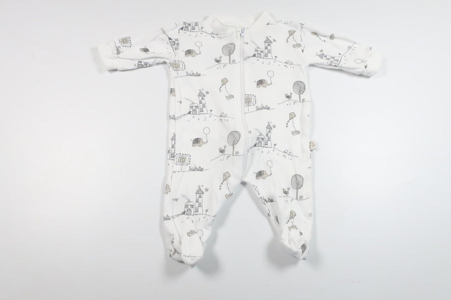 Pyjamas fra Basic U - Størrelse 50 - Hvid