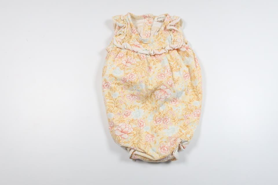 Blomsterbody fra Newbie - Størrelse 74 - Gul